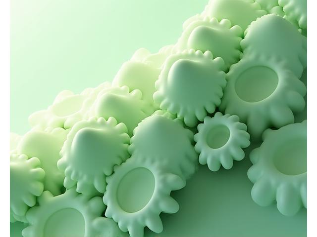 Abstract gears interlocking, symbolizing habit stacking and sustainable systems